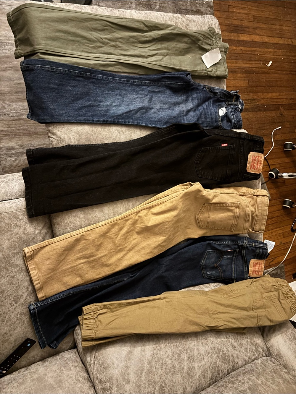 Levi's Kids Jeans & Pants Bundle - Olive, Blue, Black, Khaki, Tan